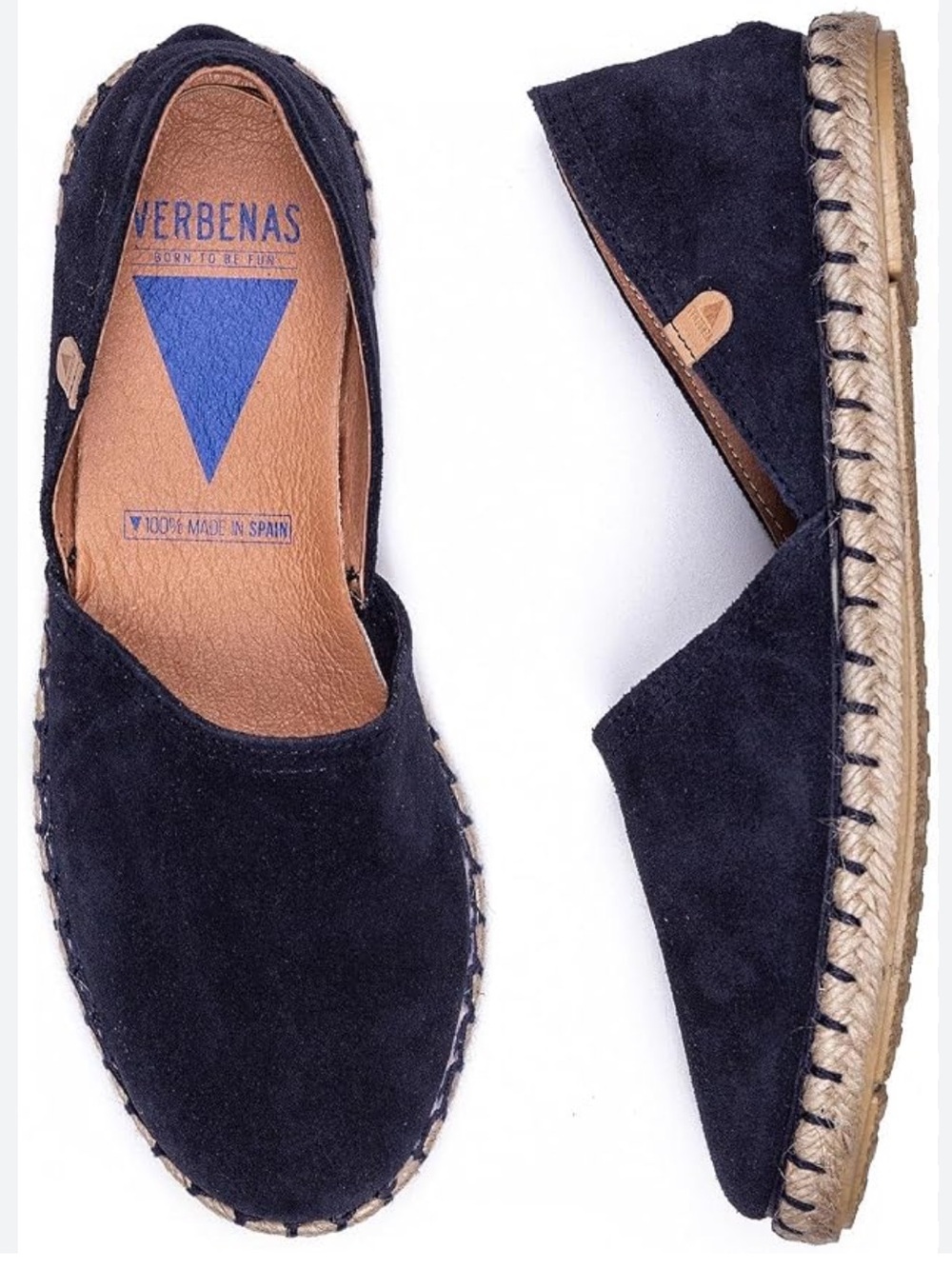 VERBENAS Carmen Navy Blue Suede Espadrilles | Made in Spain | EU 38